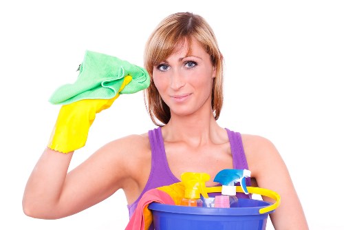 Professional office cleaners working in a Kennington workplace