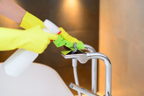 Detailed cleaning of living room surfaces for tenancy inspection