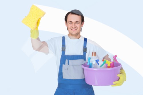Professional office cleaning in a Kennington workplace reception area