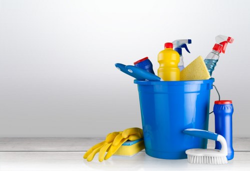 Team reviewing a cleaning service issue carefully