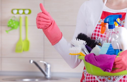 Charity partnership donating reusable cleaning materials and hangers
